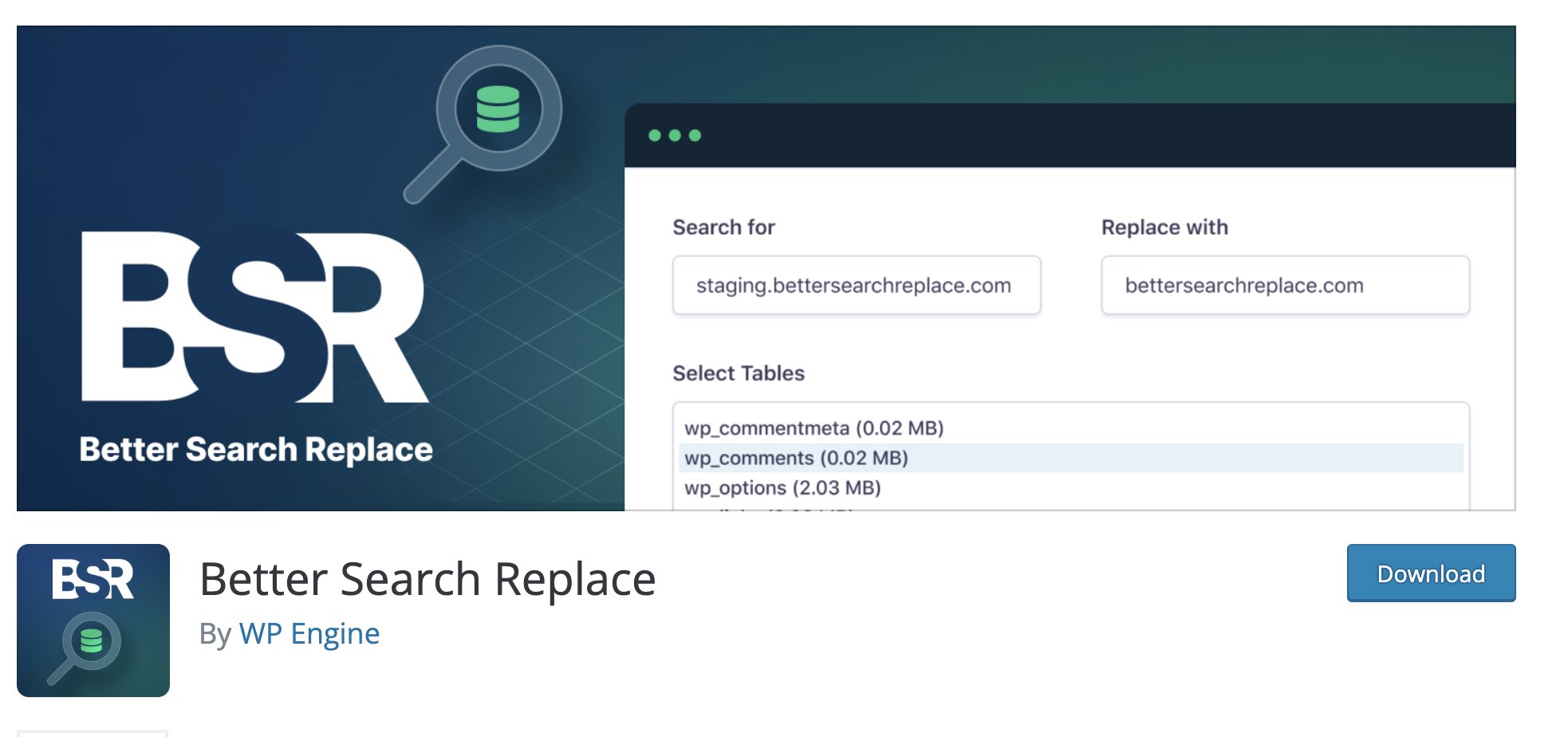 Plugin WordPress Better Search Replace