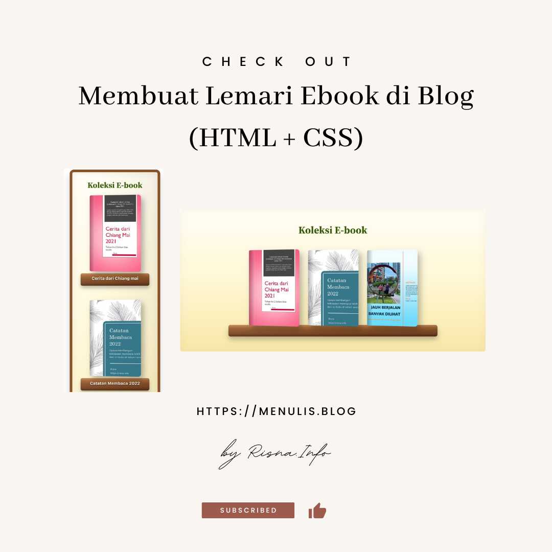 Membuat Rak E-book dengan HTML dan CSS di Blog
